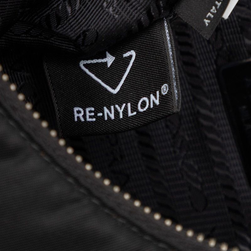 Prada Triangle Logo Plate Re-Edition 2005 Handbag One Shoulder Bag Black Nylon