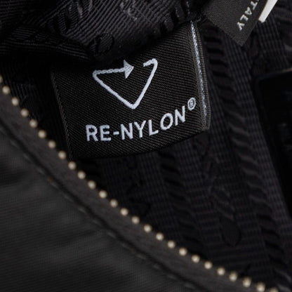 Prada Triangle Logo Plate Re-Edition 2005 Handbag One Shoulder Bag Black Nylon