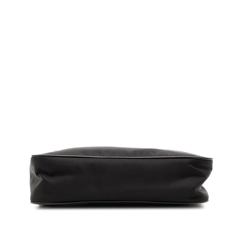 Prada Triangle Logo Plate Re-Edition 2005 Handbag One Shoulder Bag Black Nylon