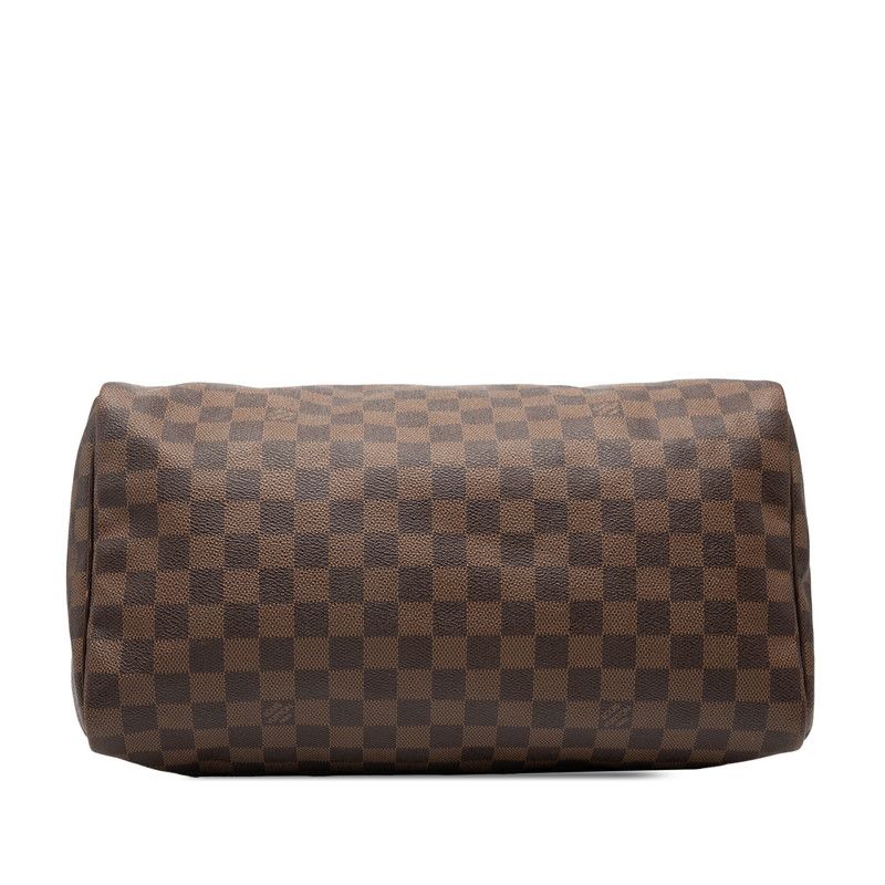 Louis Vuitton Damier Speedy 35 Handbag Boston Bag N41523 Brown PVC Leather