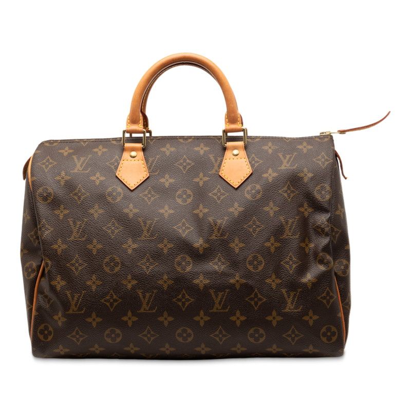 Louis Vuitton Monogram Speedy 35 Handbag Mini Boston Bag M41107 Brown PVC