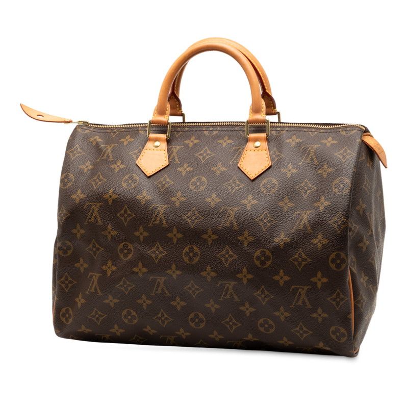 Louis Vuitton Monogram Speedy 35 Handbag Mini Boston Bag M41107 Brown PVC
