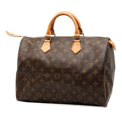 Louis Vuitton Monogram Speedy 35 Handbag Mini Boston Bag M41107 Brown PVC