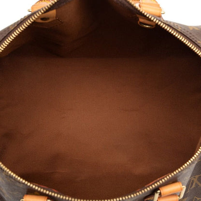 Louis Vuitton Monogram Speedy 35 Handbag Mini Boston Bag M41107 Brown PVC