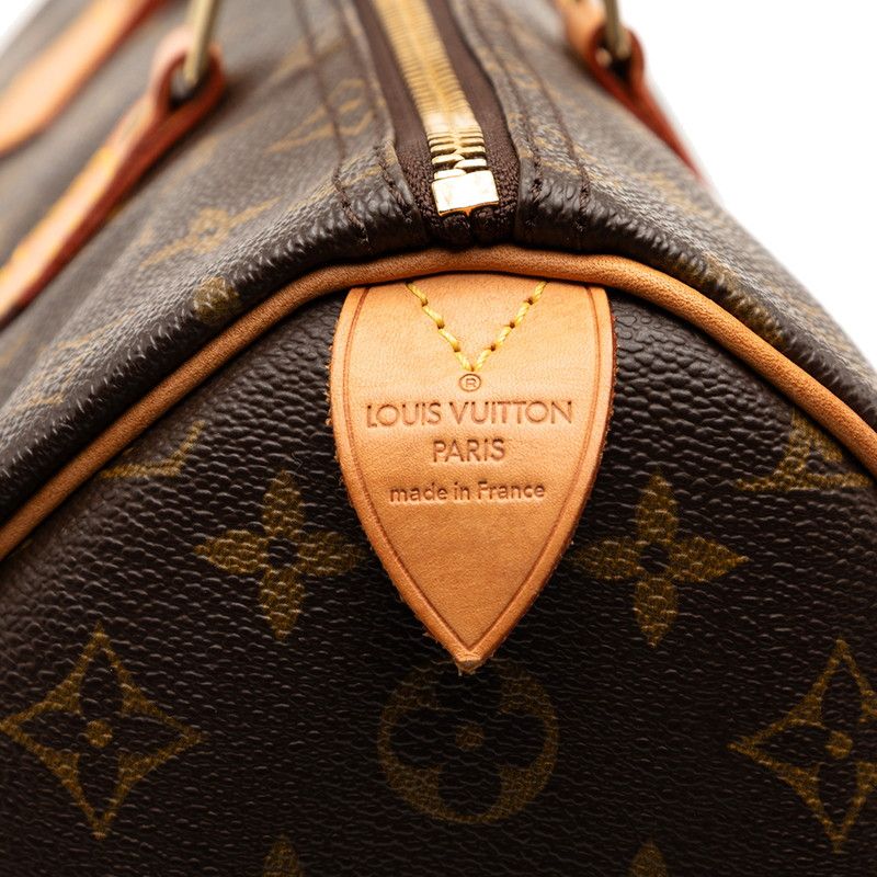 Louis Vuitton Monogram Speedy 35 Handbag Mini Boston Bag M41107 Brown PVC