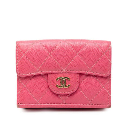 Chanel Matelasse Cocomark Pink Caviar Skin Ladies Chanel
