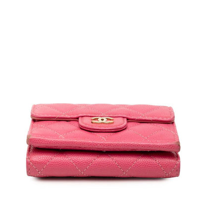 Chanel Matelasse Cocomark Pink Caviar Skin Ladies Chanel