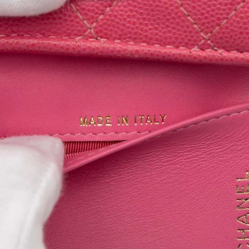Chanel Matelasse Cocomark Pink Caviar Skin Ladies Chanel