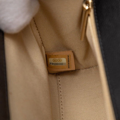 Chanel Matelasse Click Label Handbag Chain Shoulder Bag Black Leather Women's