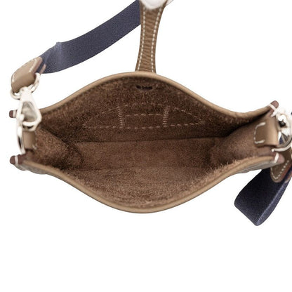 Hermes Evelyn TPM Crossbody Shoulder Bag Etoupe Greige Silver Hardware Taurillon