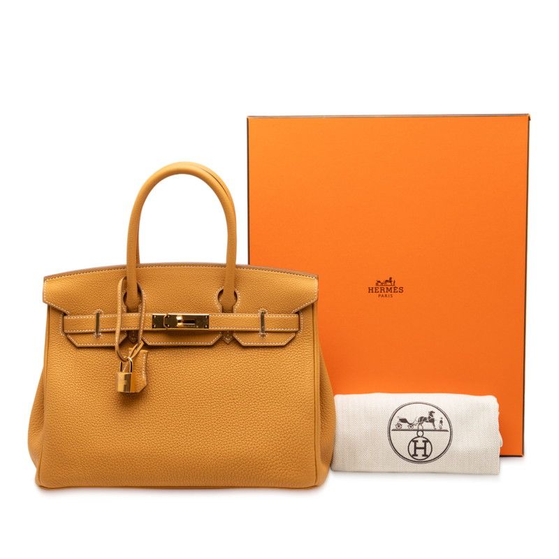 Hermes Birkin 30 Natural Sable Ocher Gold Hardware Togo Women's Hermes