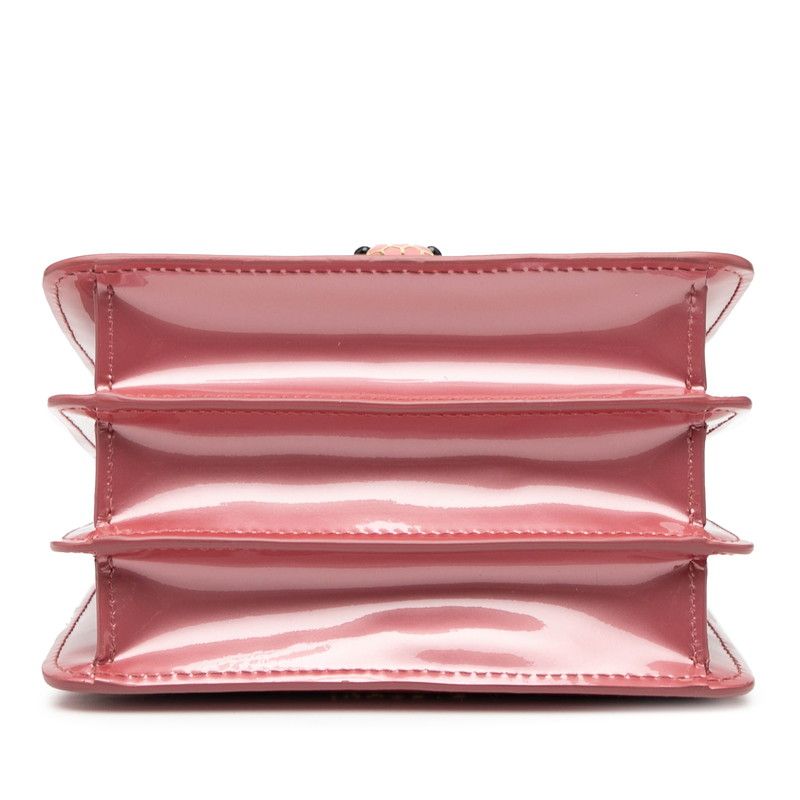 Bvlgari Serpenti Faever Handbag Chain Shoulder Bag Pink Enamel Ladies Bvlgari