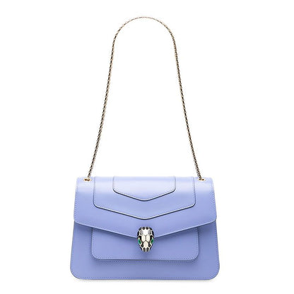 Bvlgari Serpenti Forever Chain Shoulder Bag Purple Leather Women's Bvlgari