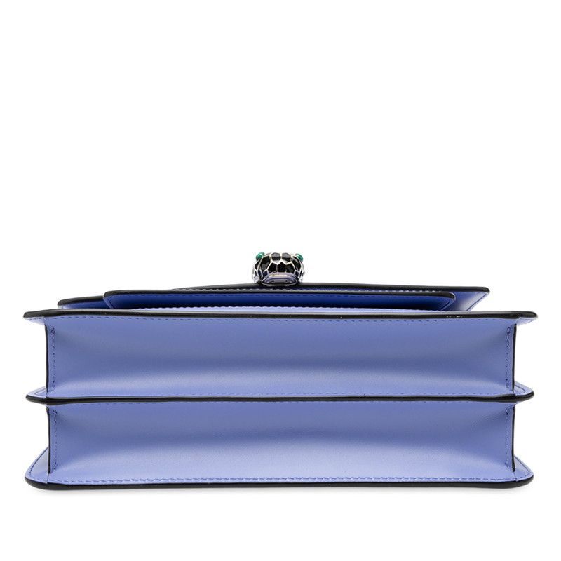 Bvlgari Serpenti Forever Chain Shoulder Bag Purple Leather Women's Bvlgari