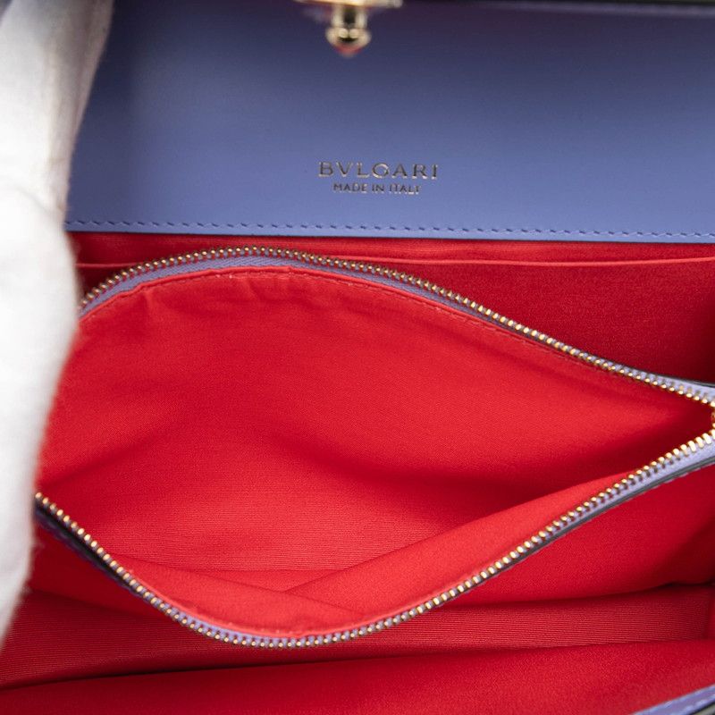 Bvlgari Serpenti Forever Chain Shoulder Bag Purple Leather Women's Bvlgari