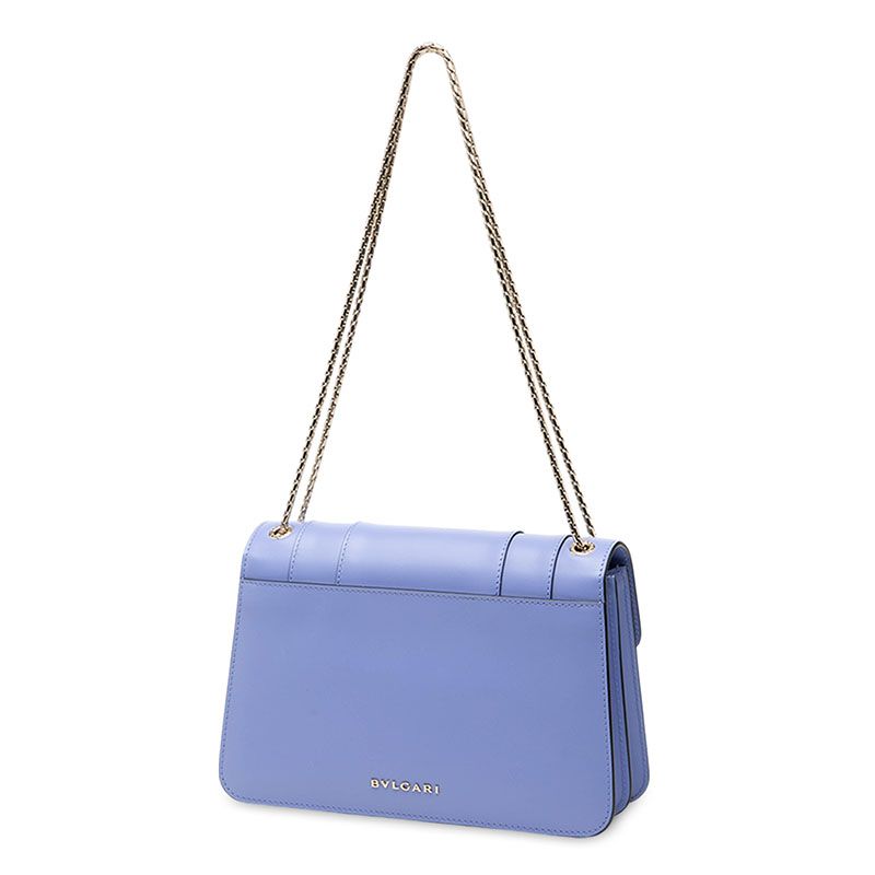 Bvlgari Serpenti Forever Chain Shoulder Bag Purple Leather Women's Bvlgari