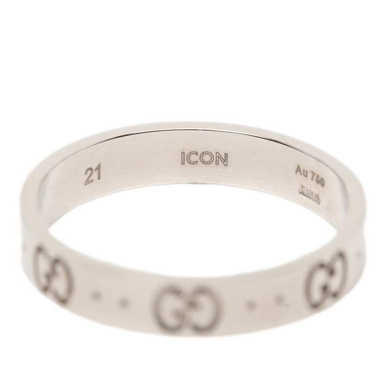 Gucci Icon Ring #21 18k White Gold White Gold Men's Gucci