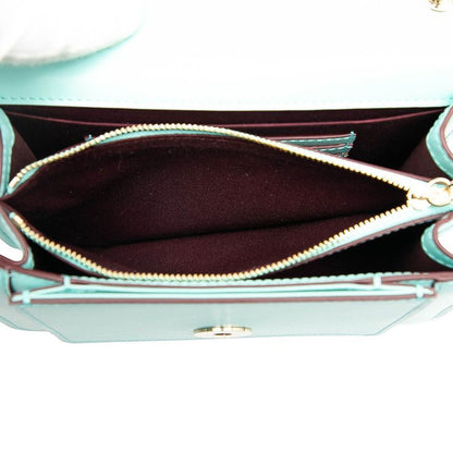 Bvlgari Serpenti Forever Crossbody Chain Shoulder Bag Light Blue Leather