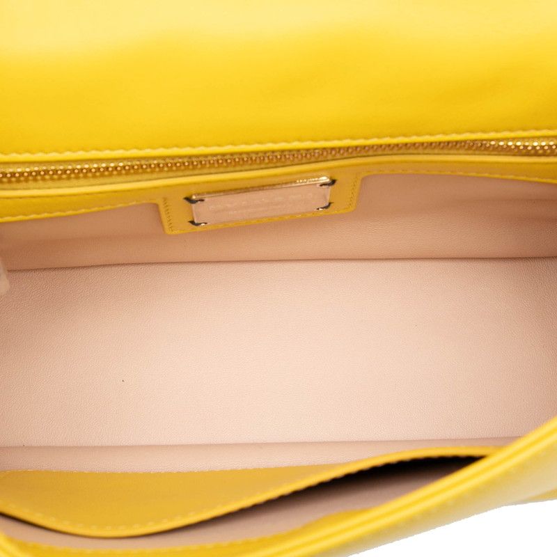 Bvlgari Serpenti Cabochon Chain Shoulder Bag Yellow Leather Women's Bvlgari