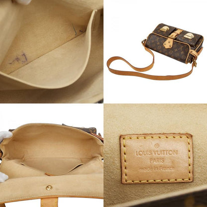 Louis Vuitton Monogram Hudson PM Crossbody Shoulder Bag M40027 Brown PVC