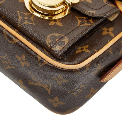 Louis Vuitton Monogram Hudson PM Crossbody Shoulder Bag M40027 Brown PVC