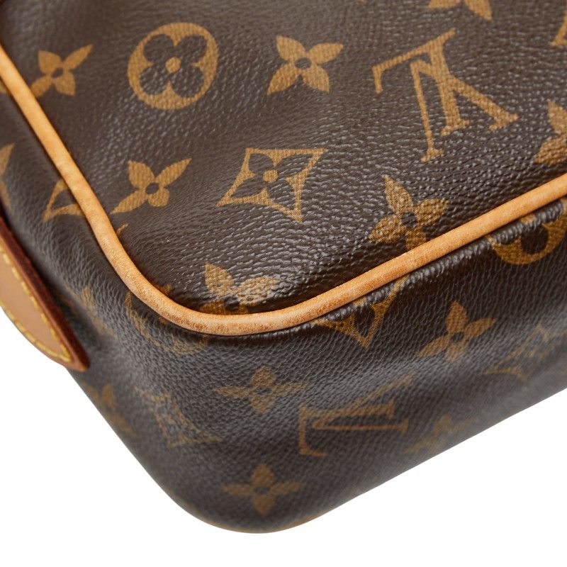 Louis Vuitton Monogram Hudson PM Crossbody Shoulder Bag M40027 Brown PVC