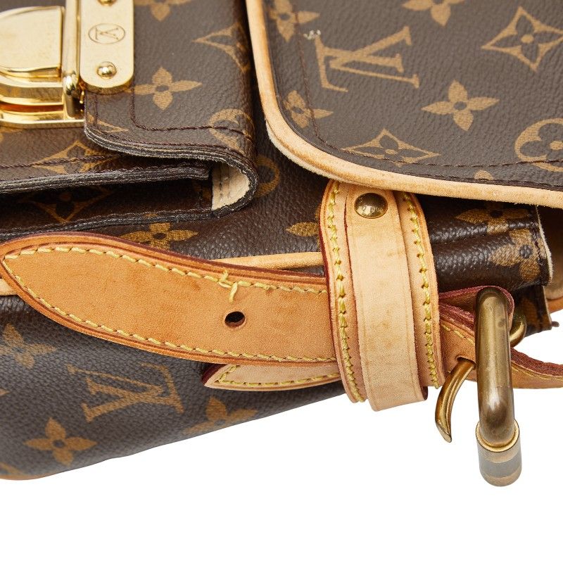 Louis Vuitton Monogram Hudson PM Crossbody Shoulder Bag M40027 Brown PVC