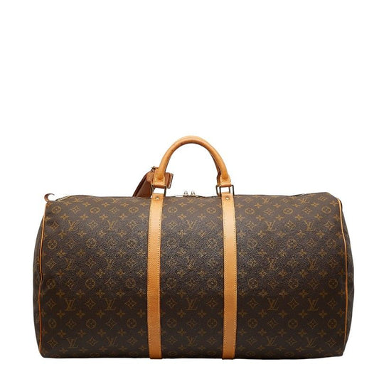 Louis Vuitton Monogram Keepall 60 Boston Bag Travel Bag M41422 Brown PVC