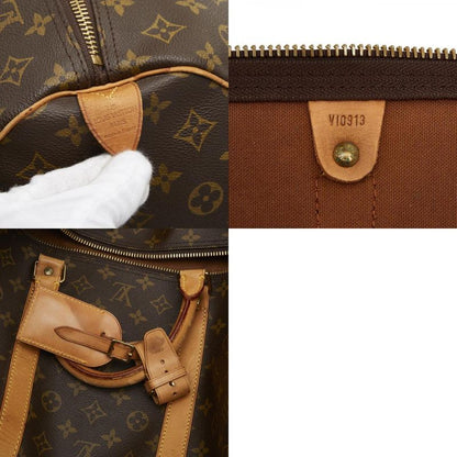 Louis Vuitton Monogram Keepall 60 Boston Bag Travel Bag M41422 Brown PVC