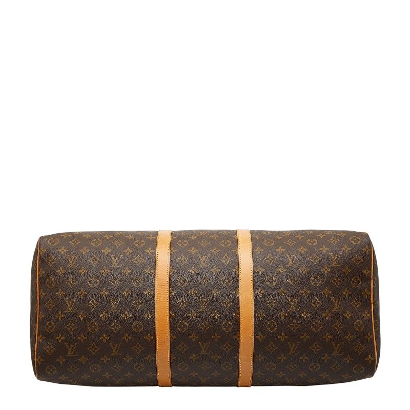 Louis Vuitton Monogram Keepall 60 Boston Bag Travel Bag M41422 Brown PVC