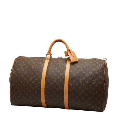Louis Vuitton Monogram Keepall 60 Boston Bag Travel Bag M41422 Brown PVC