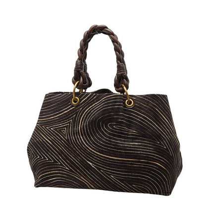 Bottega Veneta Intrecciato Tote Bag Handbag 190252 Brown Canvas Leather Women's