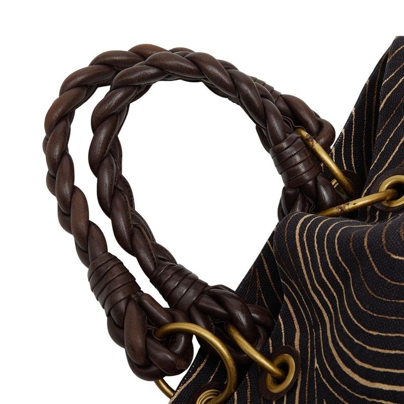 Bottega Veneta Intrecciato Tote Bag Handbag 190252 Brown Canvas Leather Women's