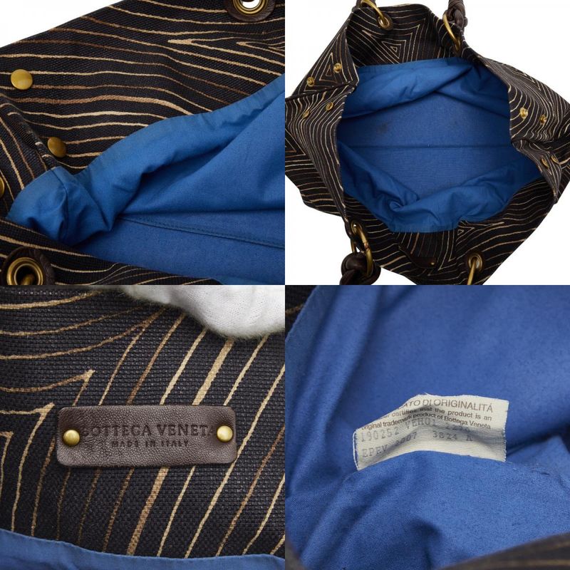 Bottega Veneta Intrecciato Tote Bag Handbag 190252 Brown Canvas Leather Women's