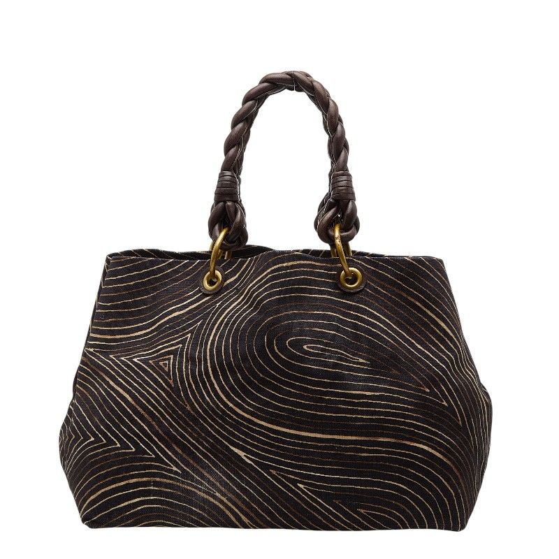 Bottega Veneta Intrecciato Tote Bag Handbag 190252 Brown Canvas Leather Women's