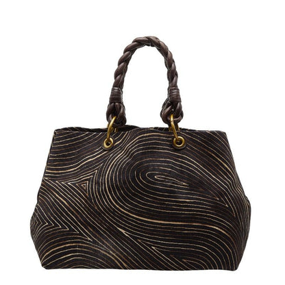 Bottega Veneta Intrecciato Tote Bag Handbag 190252 Brown Canvas Leather Women's