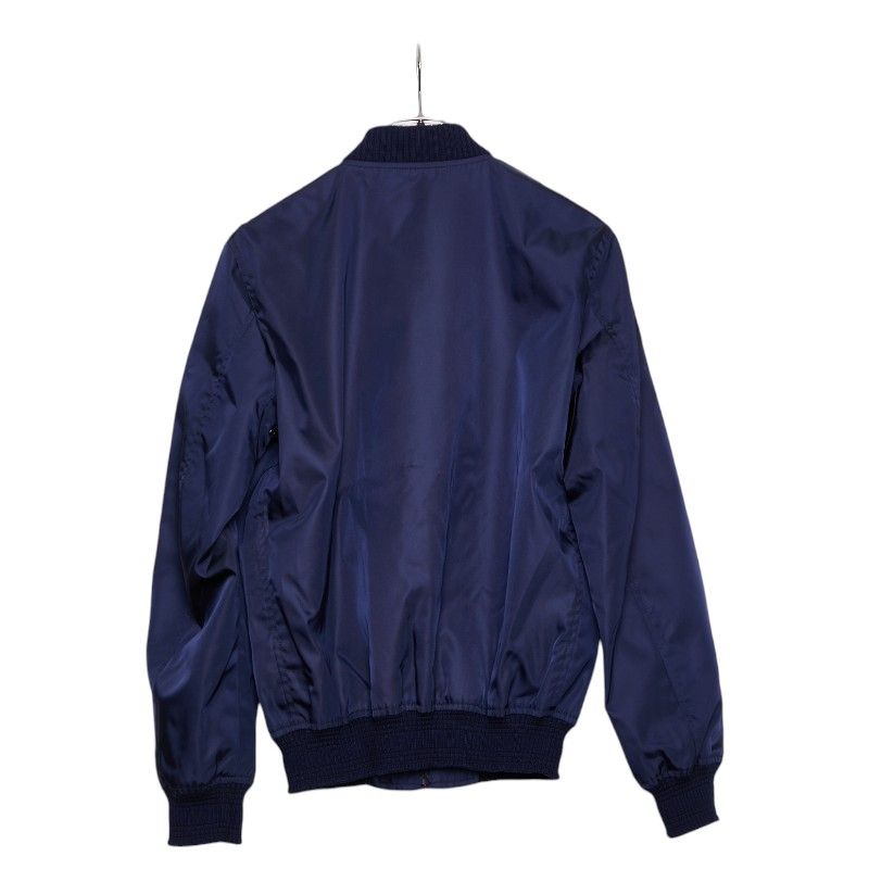 Prada Triangle Logo Plate Ma-1 Bomber Jacket Size: 44 Navy Polyamide Men's Prada