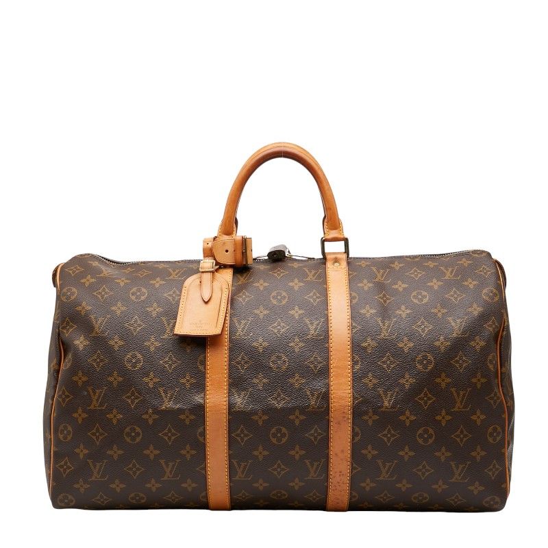Louis Vuitton Monogram Keepall 50 M41426 Brown PVC Leather Women's Louis Vuitton