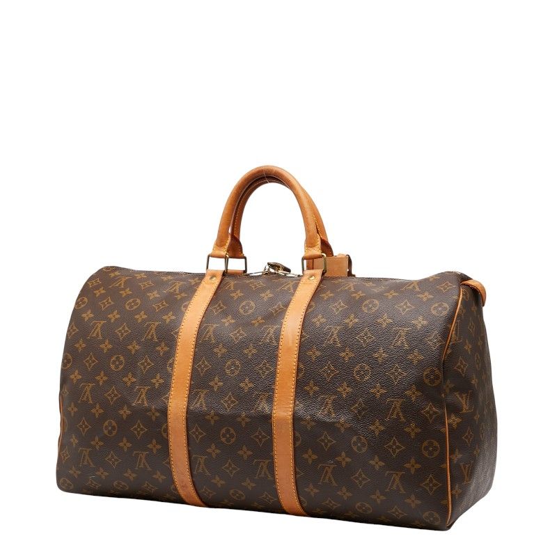Louis Vuitton Monogram Keepall 50 M41426 Brown PVC Leather Women's Louis Vuitton