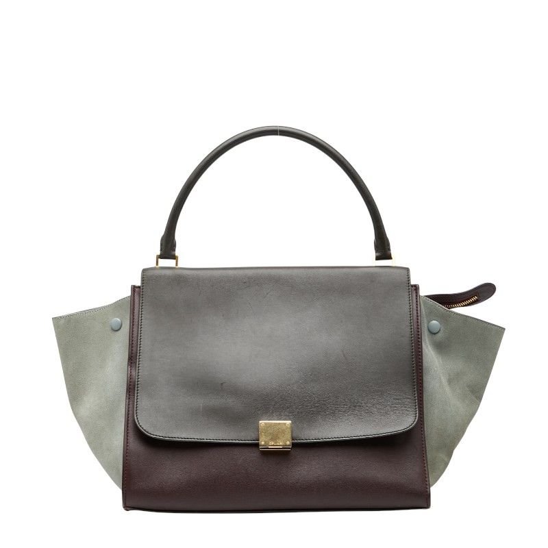 Celine Trapeze Multicolor Leather Suede Women's Celine