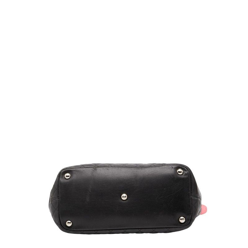 Chanel Cambon Line Coco Mark Large Black Lambskin Women's Chanel