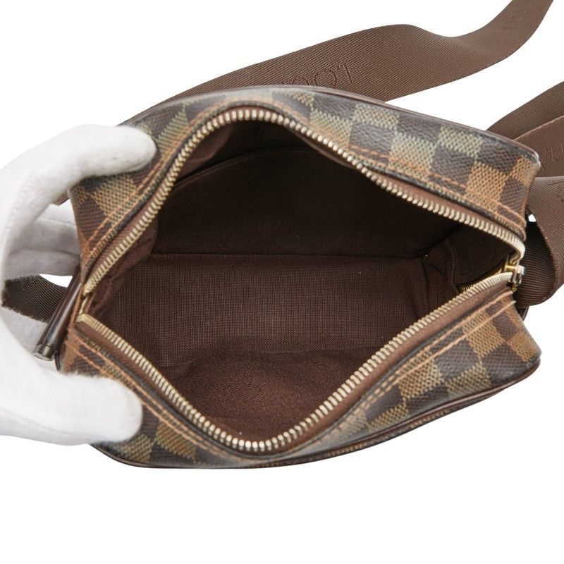 Louis Vuitton Damier Olaf PM Crossbody Shoulder Bag N41442 Brown PVC Leather