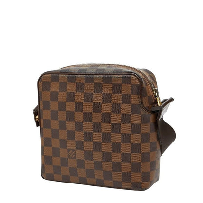 Louis Vuitton Damier Olaf PM Crossbody Shoulder Bag N41442 Brown PVC Leather