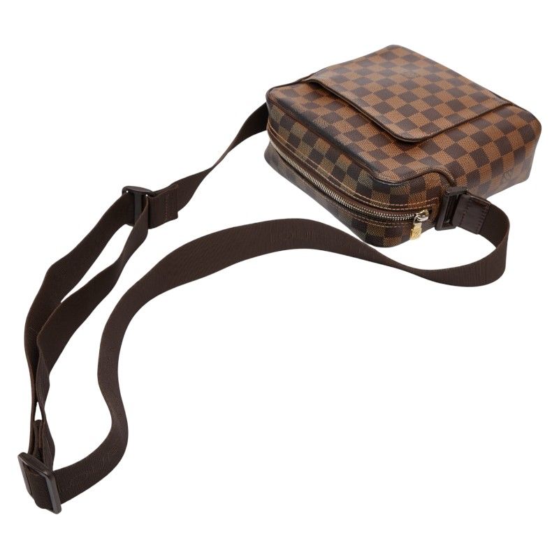 Louis Vuitton Damier Olaf PM Crossbody Shoulder Bag N41442 Brown PVC Leather