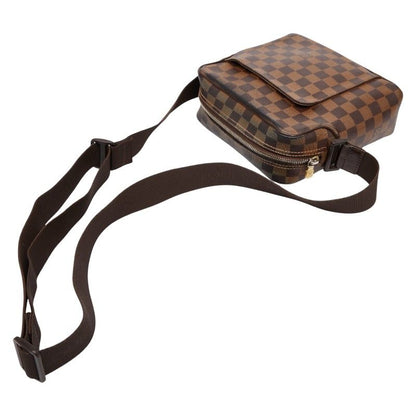 Louis Vuitton Damier Olaf PM Crossbody Shoulder Bag N41442 Brown PVC Leather