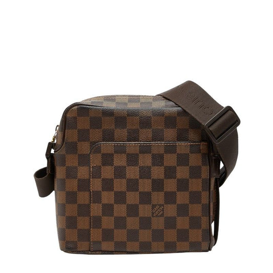 Louis Vuitton Damier Olaf PM Crossbody Shoulder Bag N41442 Brown PVC Leather