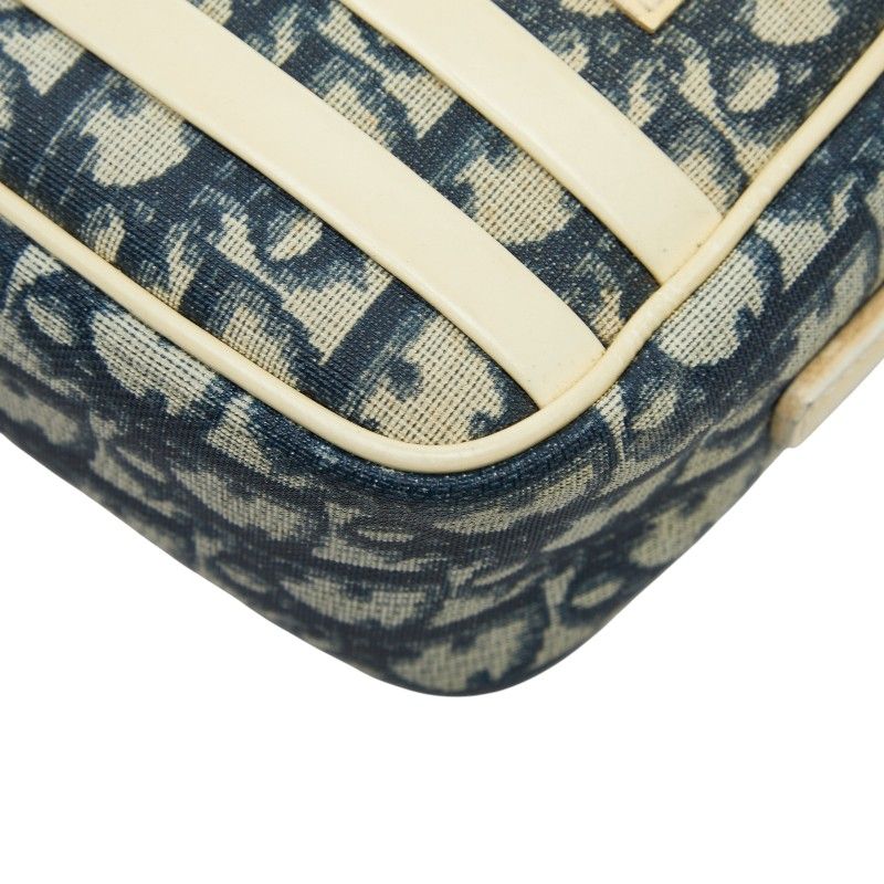 Dior Trotter No2 Crossbody Shoulder Bag Navy White PVC Leather Women's Dior