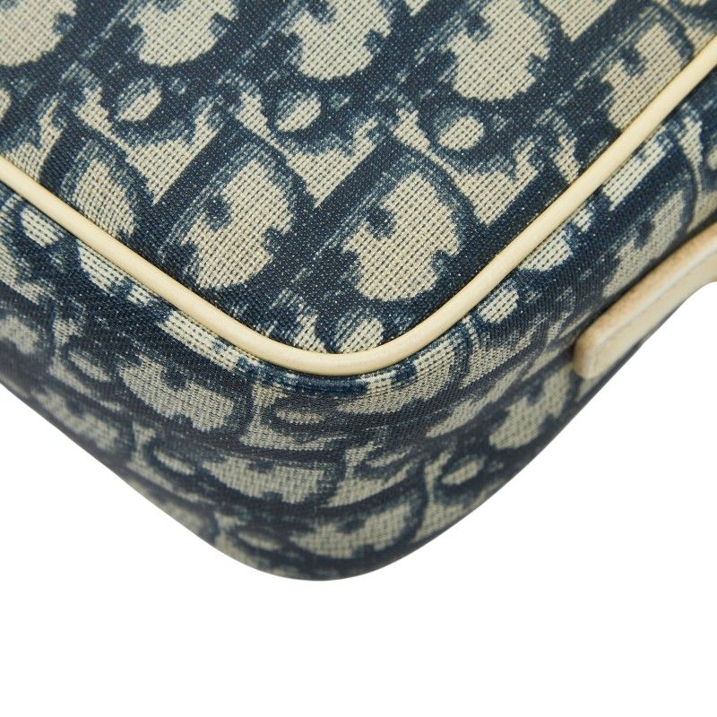 Dior Trotter No2 Crossbody Shoulder Bag Navy White PVC Leather Women's Dior