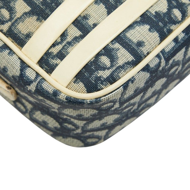Dior Trotter No2 Crossbody Shoulder Bag Navy White PVC Leather Women's Dior