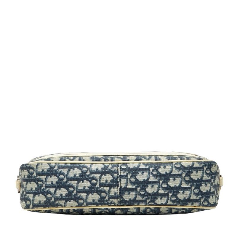 Dior Trotter No2 Crossbody Shoulder Bag Navy White PVC Leather Women's Dior